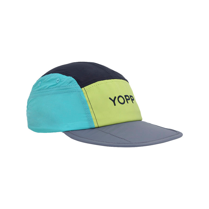 Boné 5 Panel Azul e Verde