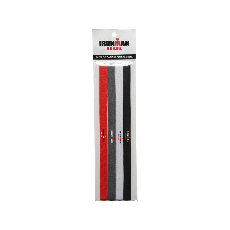 Faixa De Cabelo c/ Silicone Antideslizante Ironman Brasil (4 un)
