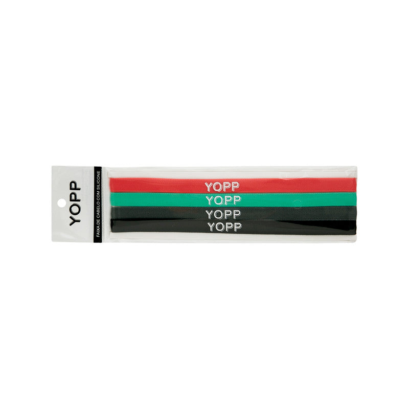 Faixa De Cabelo c/ Silicone Antideslizante Yopp Salmão (4 un)